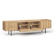 Linea 200cm TV Entertainment Unit | Natural Oak gallery detail image