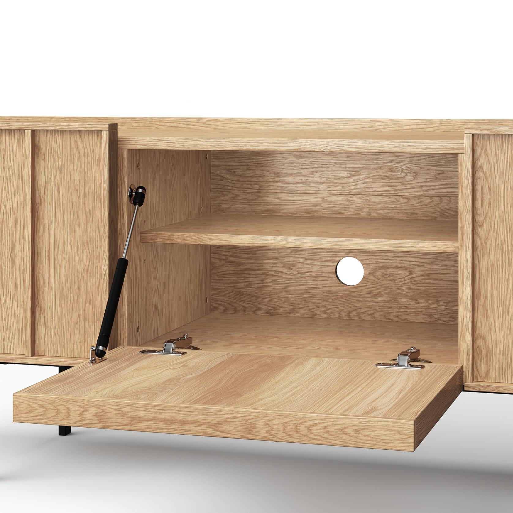 Linea 200cm TV Entertainment Unit | Natural Oak gallery detail image