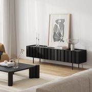 Linea 200cm TV Entertainment Unit | Black Oak gallery detail image