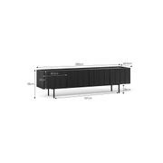 Linea 200cm TV Entertainment Unit | Black Oak gallery detail image