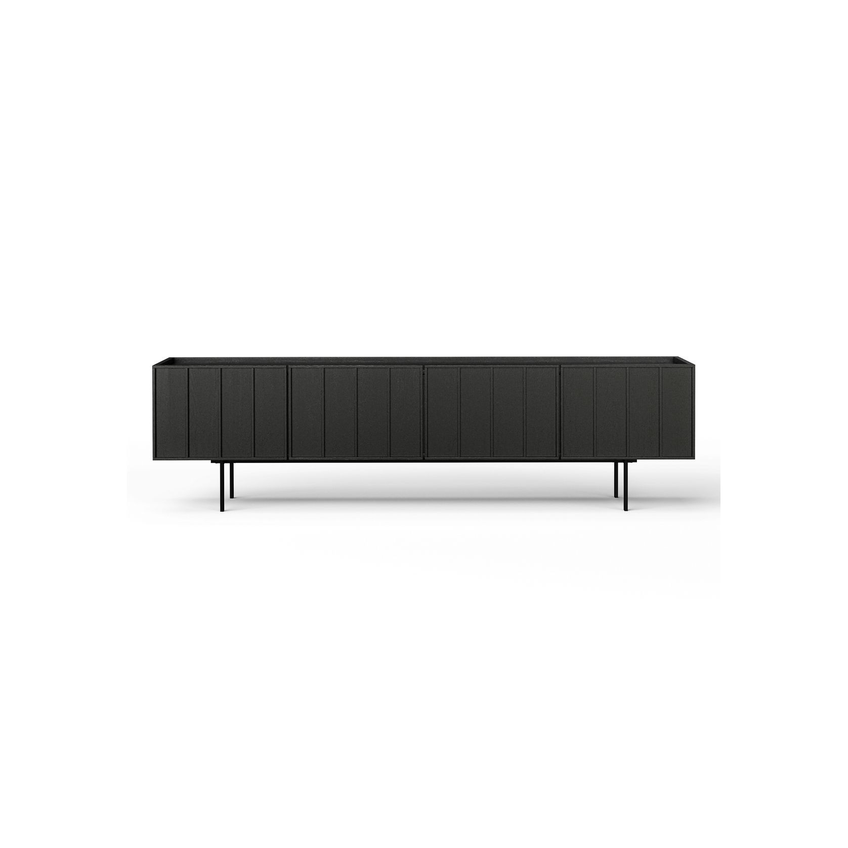 Linea 200cm TV Entertainment Unit | Black Oak gallery detail image
