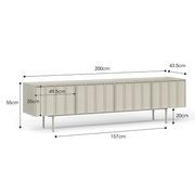 Linea 200cm TV Entertainment Unit | Putty gallery detail image