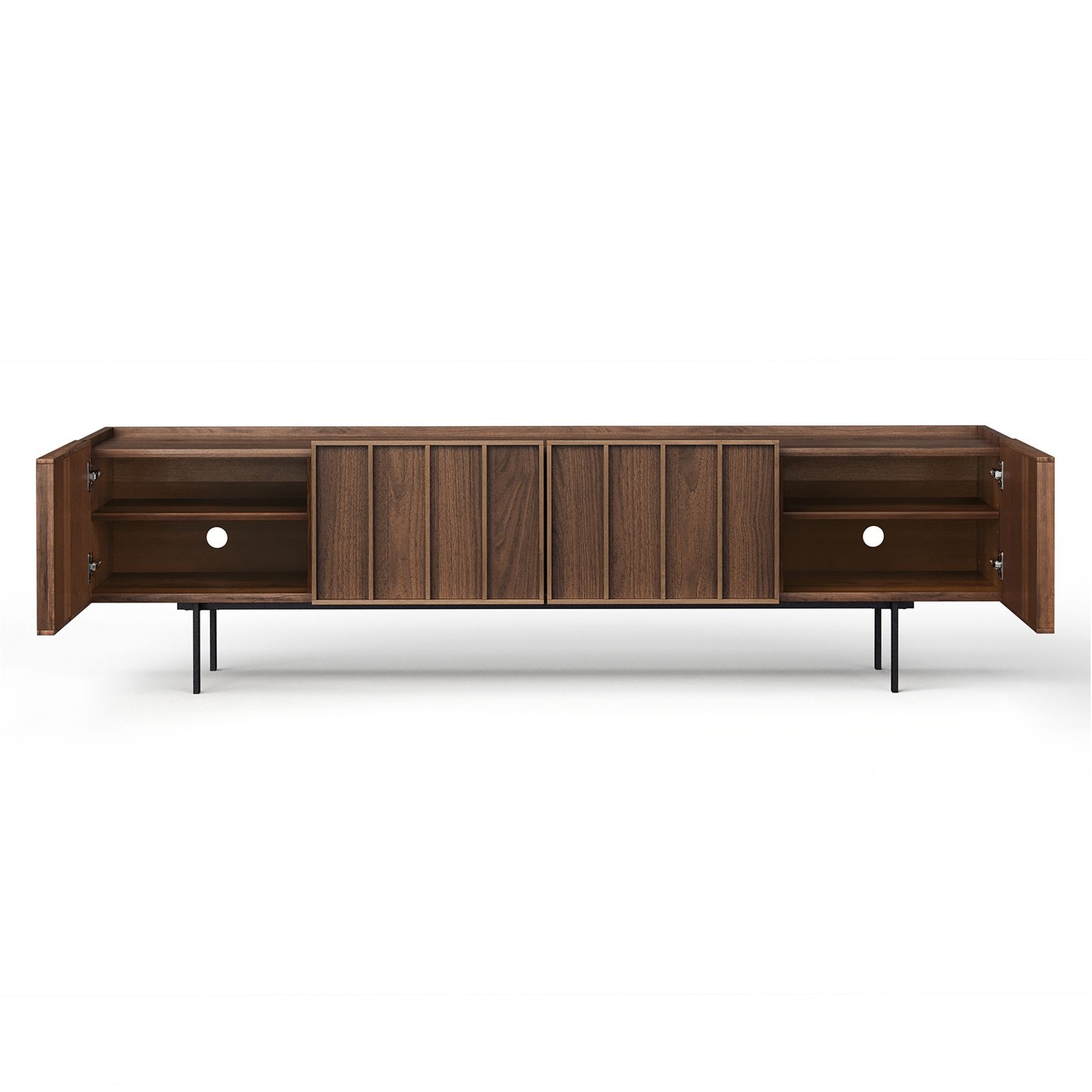 Linea 200cm TV Entertainment Unit | Light Walnut gallery detail image