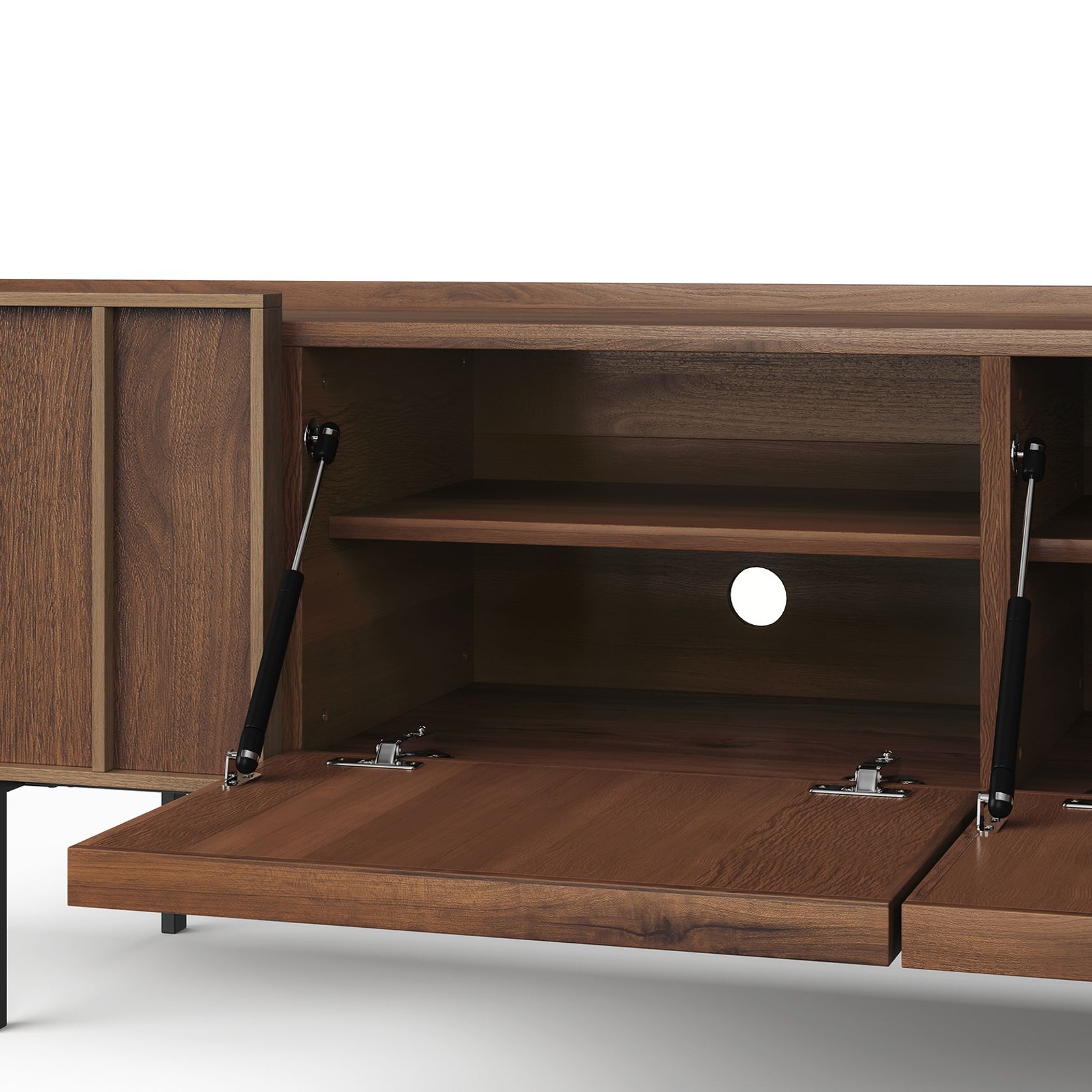 Linea 200cm TV Entertainment Unit | Light Walnut gallery detail image