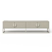 Braxton Ripple Slatted TV Entertainment Unit | 180cm | Putty gallery detail image