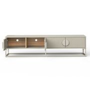 Braxton Ripple Slatted TV Entertainment Unit | 180cm | Putty gallery detail image