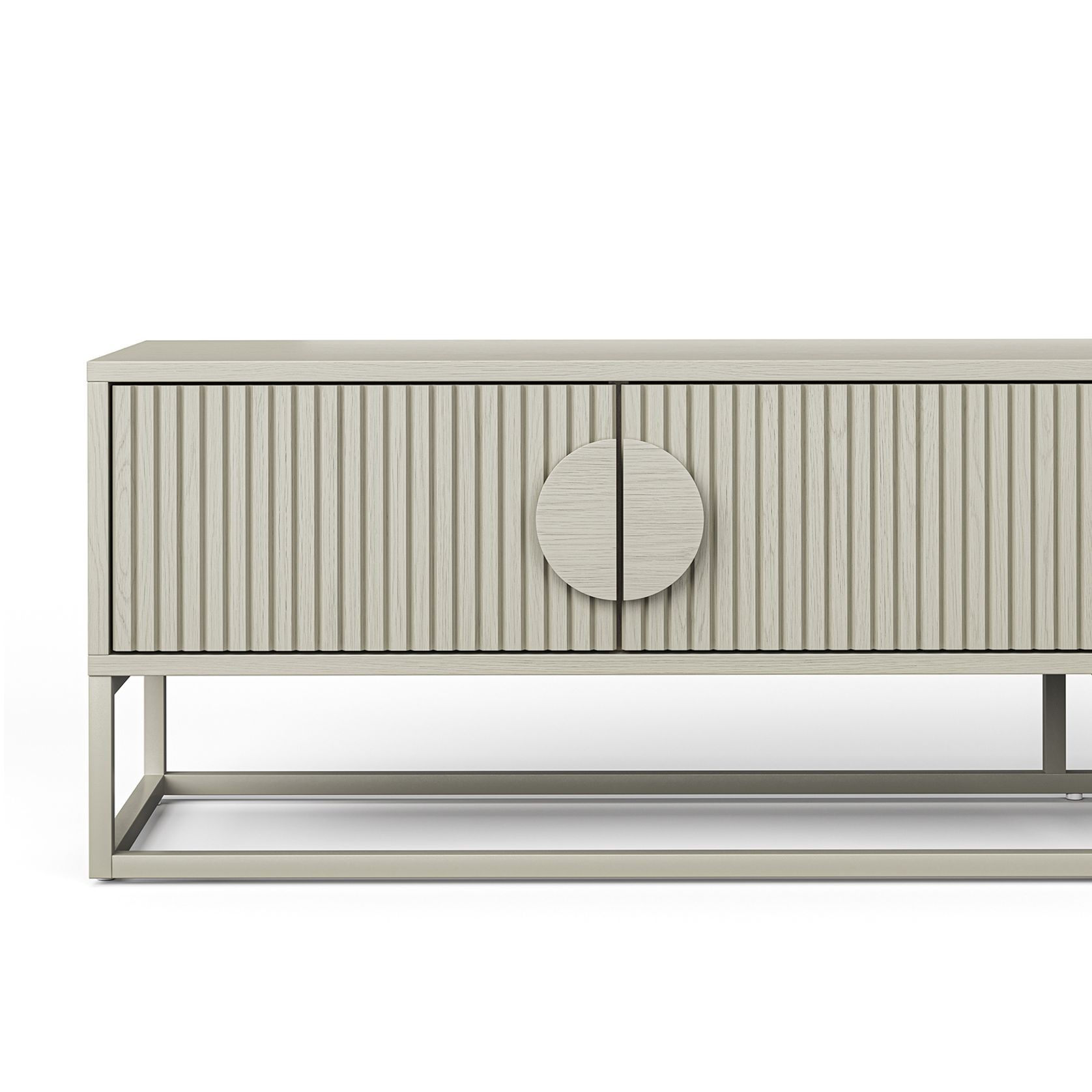 Braxton Ripple Slatted TV Entertainment Unit | 180cm | Putty gallery detail image