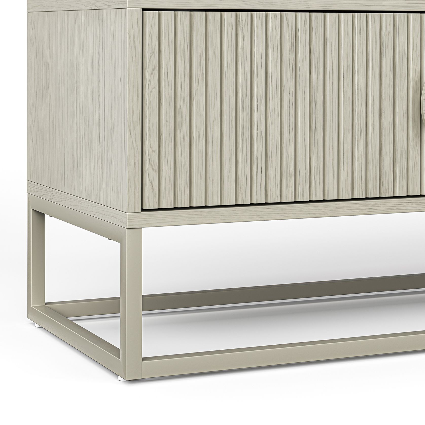 Braxton Ripple Slatted TV Entertainment Unit | 180cm | Putty gallery detail image