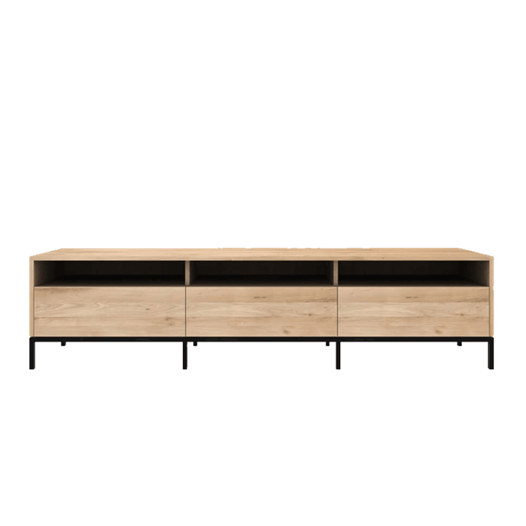 Ethnicraft | Oak Ligna TV Cupboard Black Frame gallery detail image