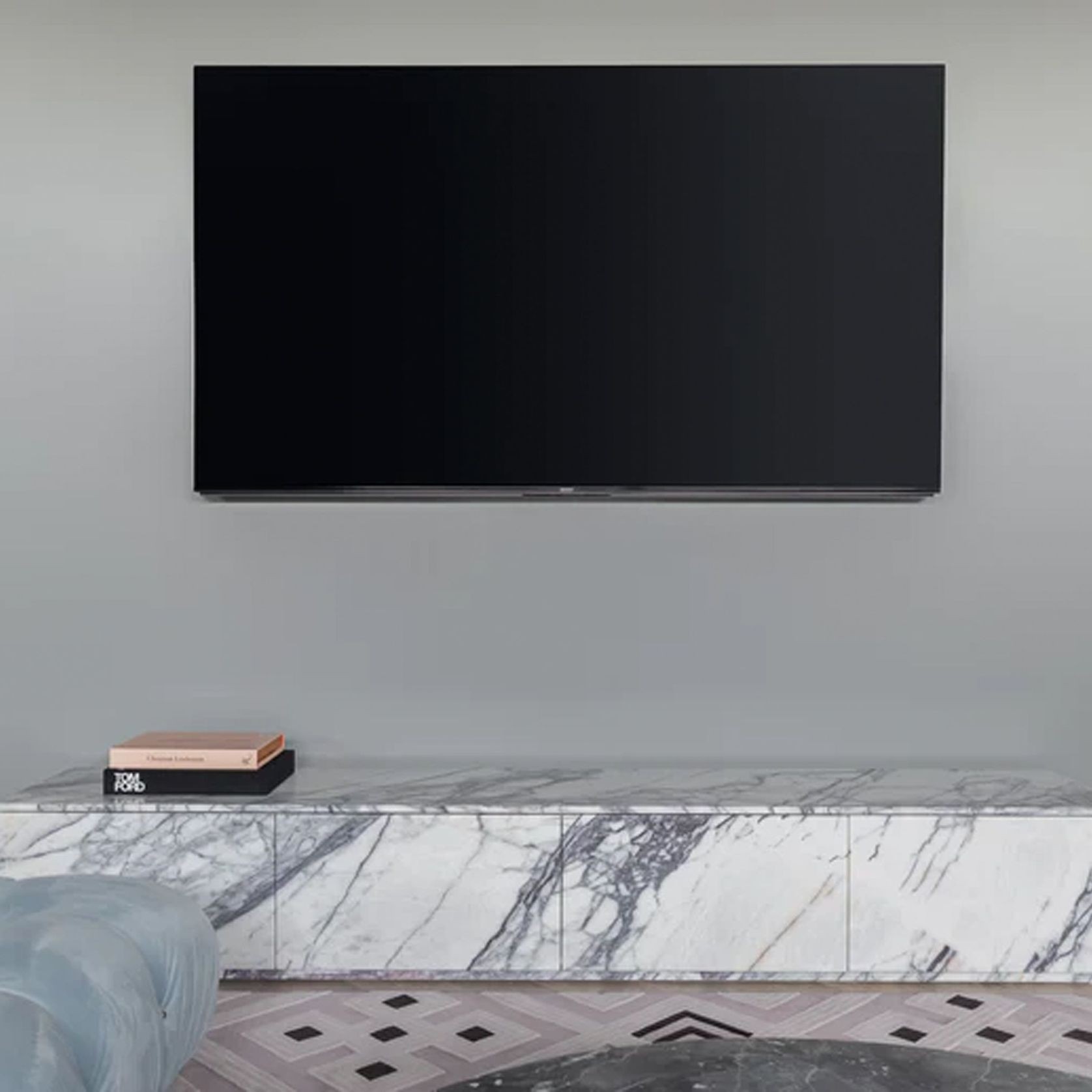 Zen Rectangle Stone TV Entertainment Unit gallery detail image