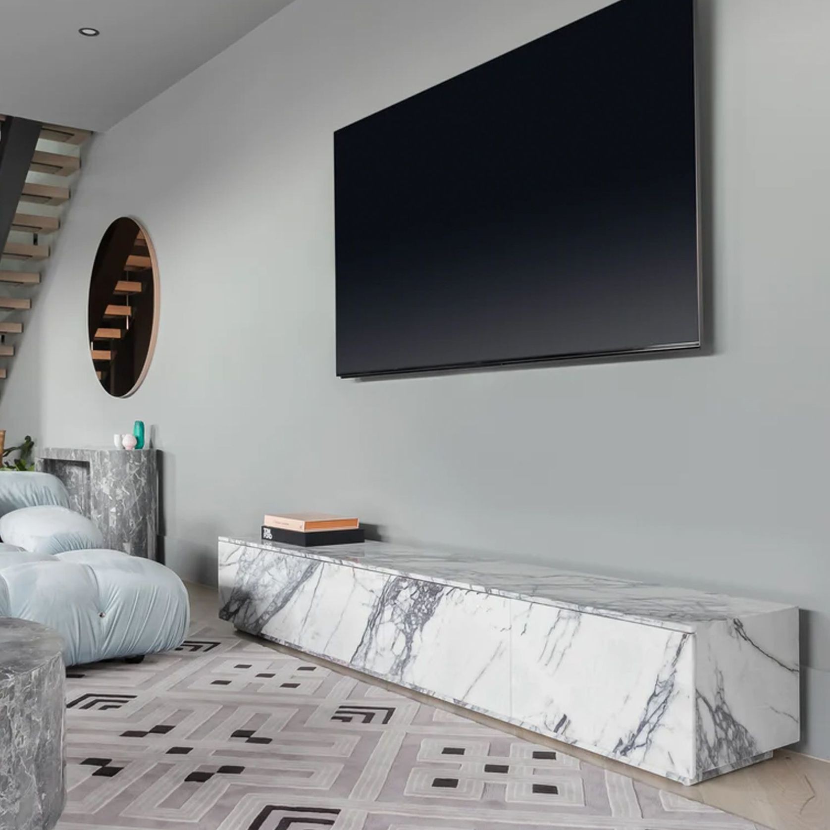 Zen Rectangle Stone TV Entertainment Unit gallery detail image