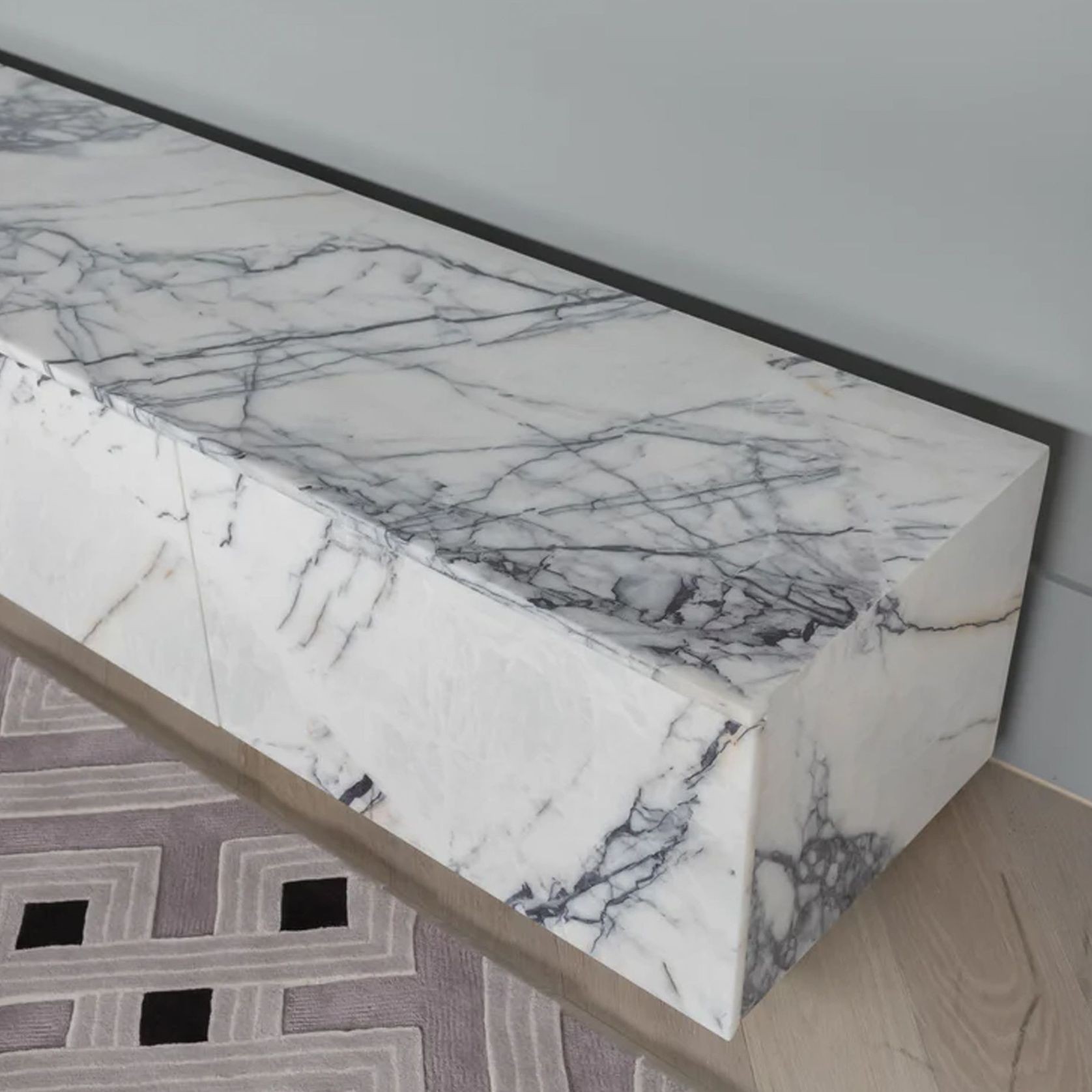 Zen Rectangle Stone TV Entertainment Unit gallery detail image