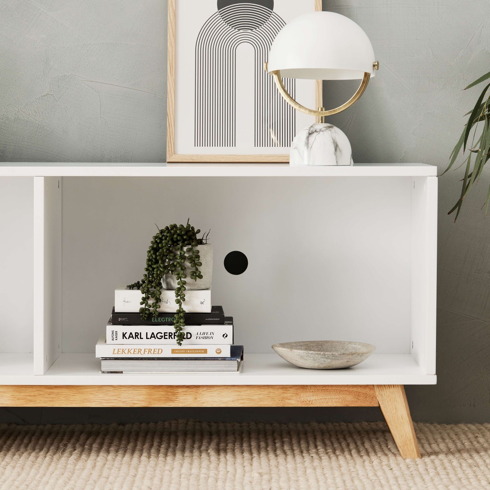 Byron Hardwood Entertainment Unit | TV Unit | White gallery detail image