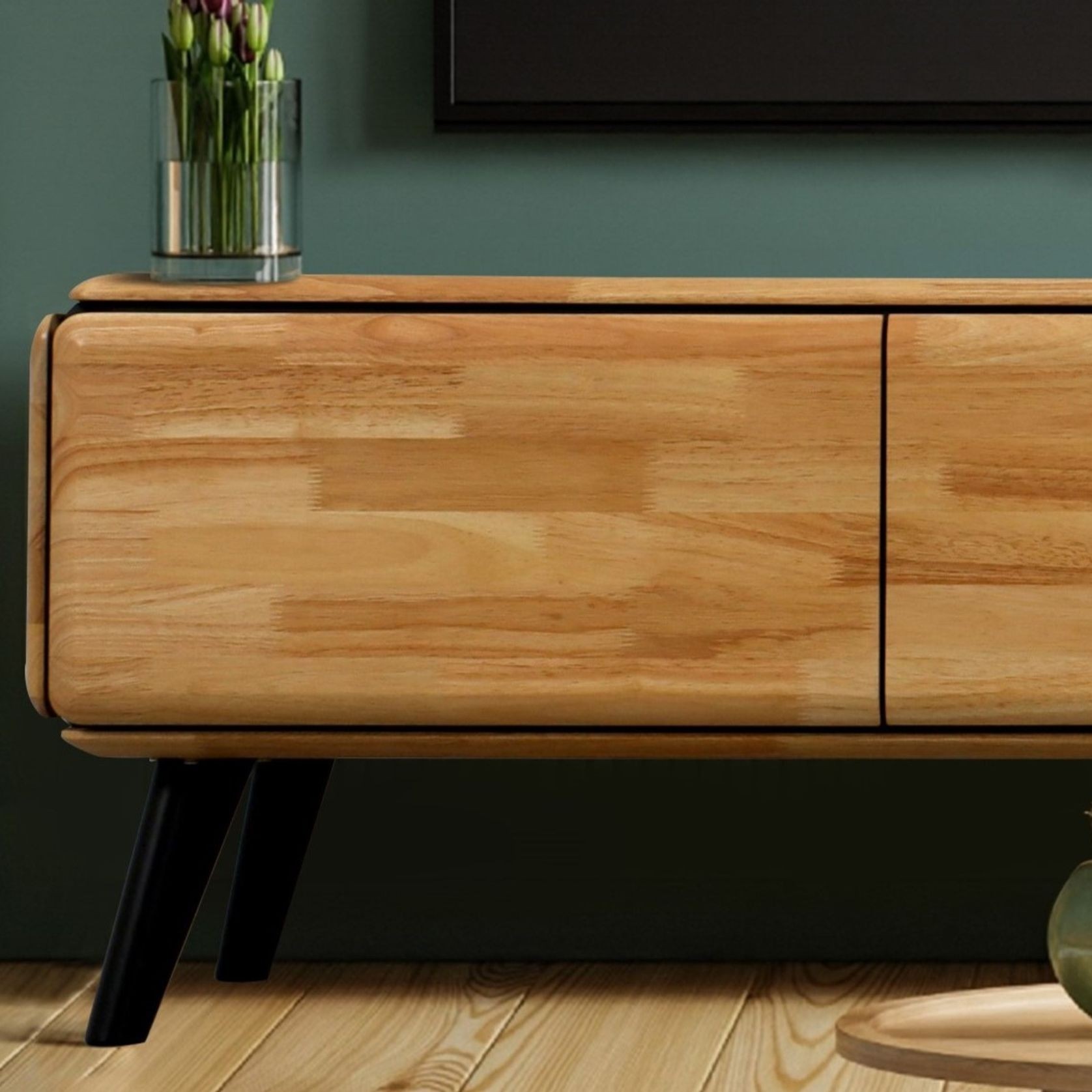 Casa Hardwood TV Entertainment Unit | Natural gallery detail image