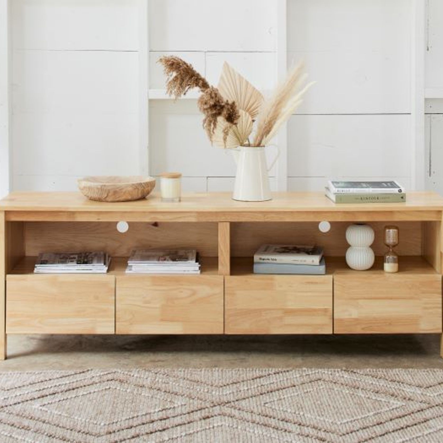 Coco Hardwood Entertainment Unit | TV Unit | Natural gallery detail image