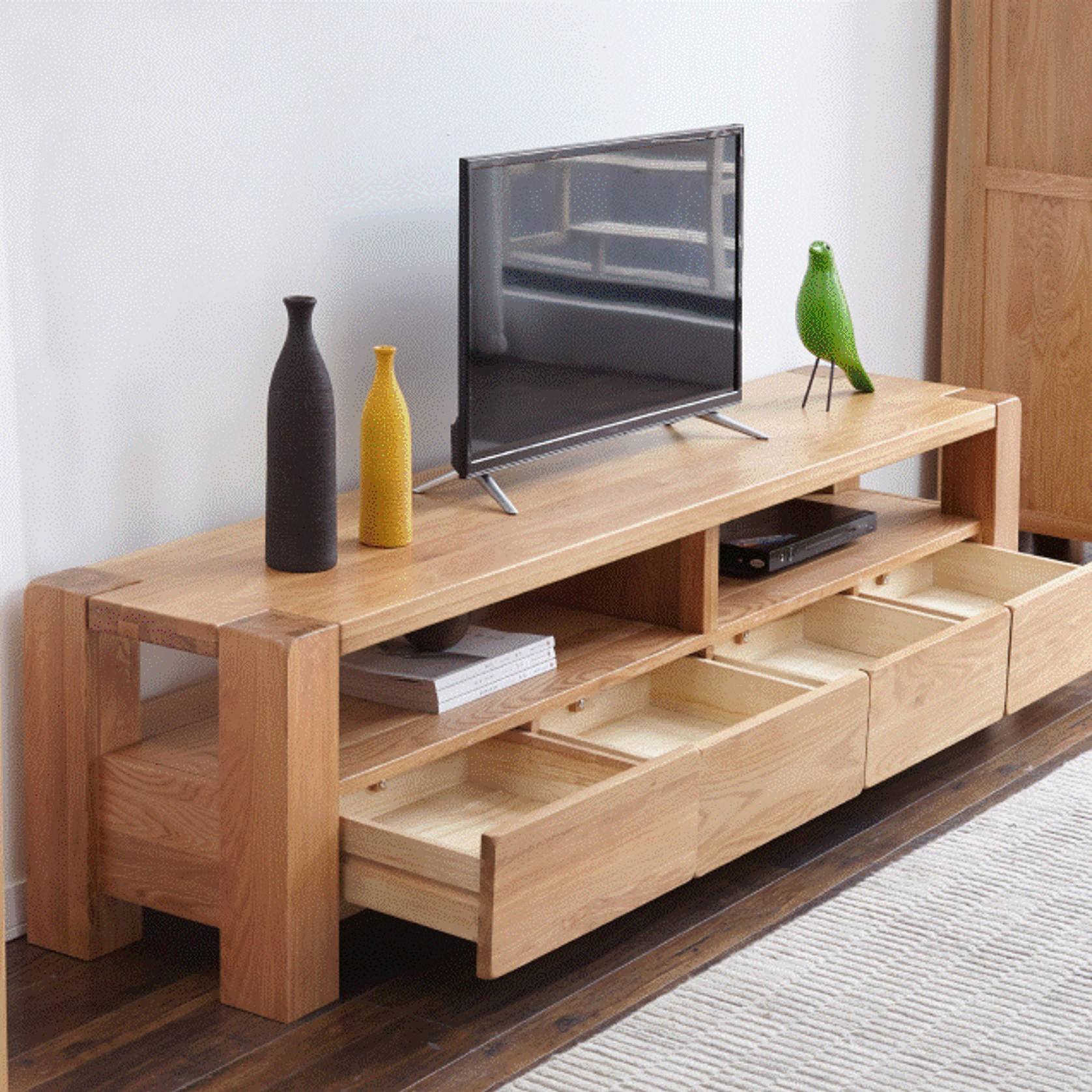 Cuba Solid Oak Entertainment Unit gallery detail image