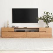 Manchester Natural Solid Oak large TV Unit gallery detail image