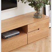 Manchester Natural Solid Oak large TV Unit gallery detail image