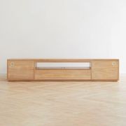 Manchester Natural Solid Oak large TV Unit gallery detail image