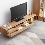 Oslo Natural Solid Oak Large Entertainment Unit gallery detail image