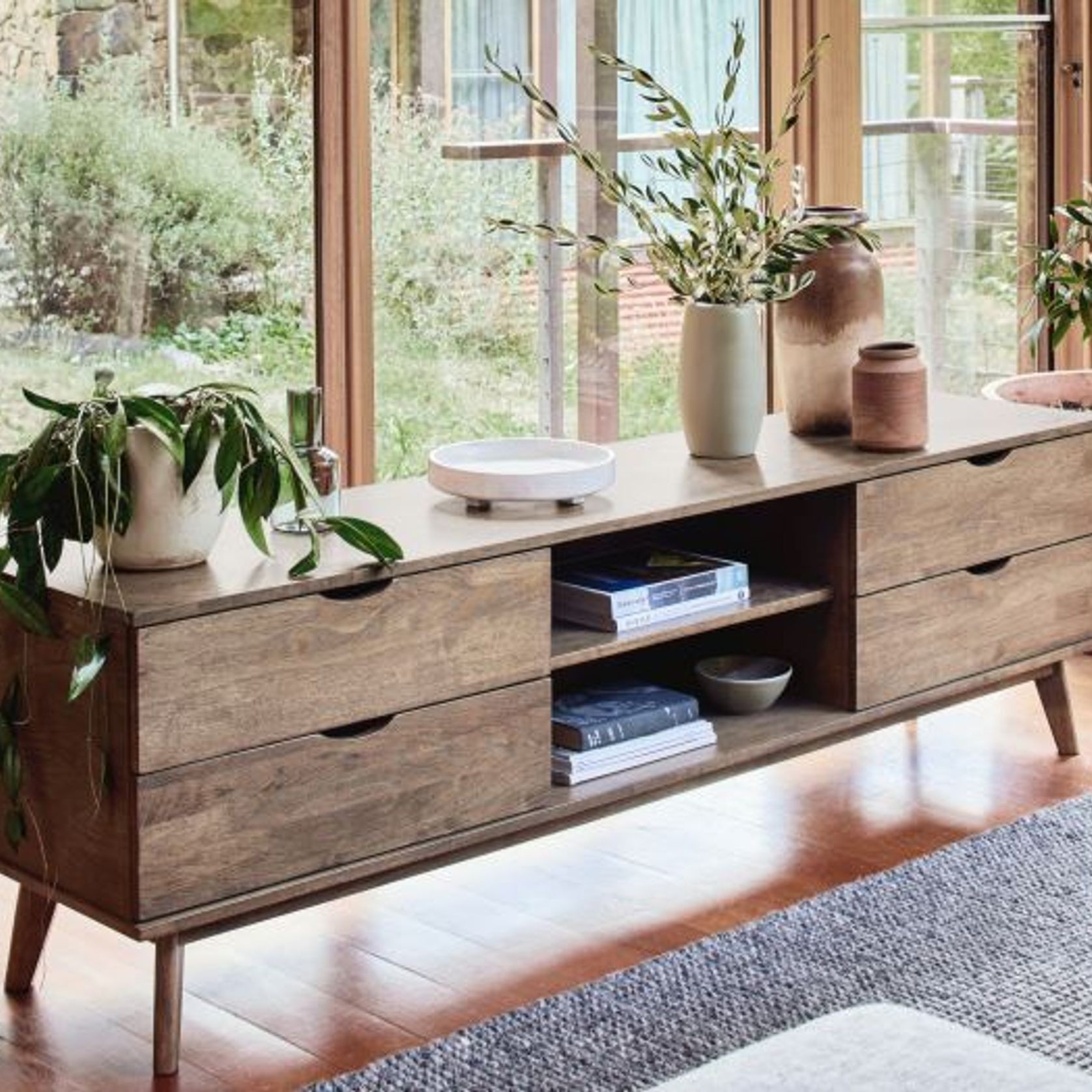 Paris Hardwood TV Unit | Entertainment Unit | Walnut gallery detail image