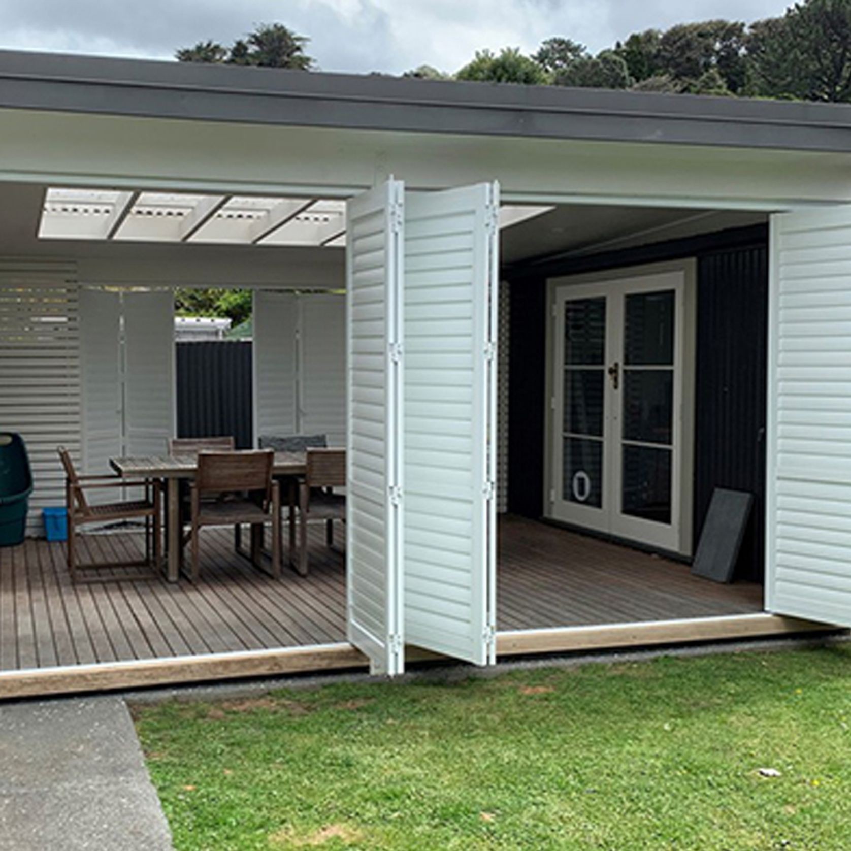Exterior Bifold Aluminium Shutters ArchiPro NZ