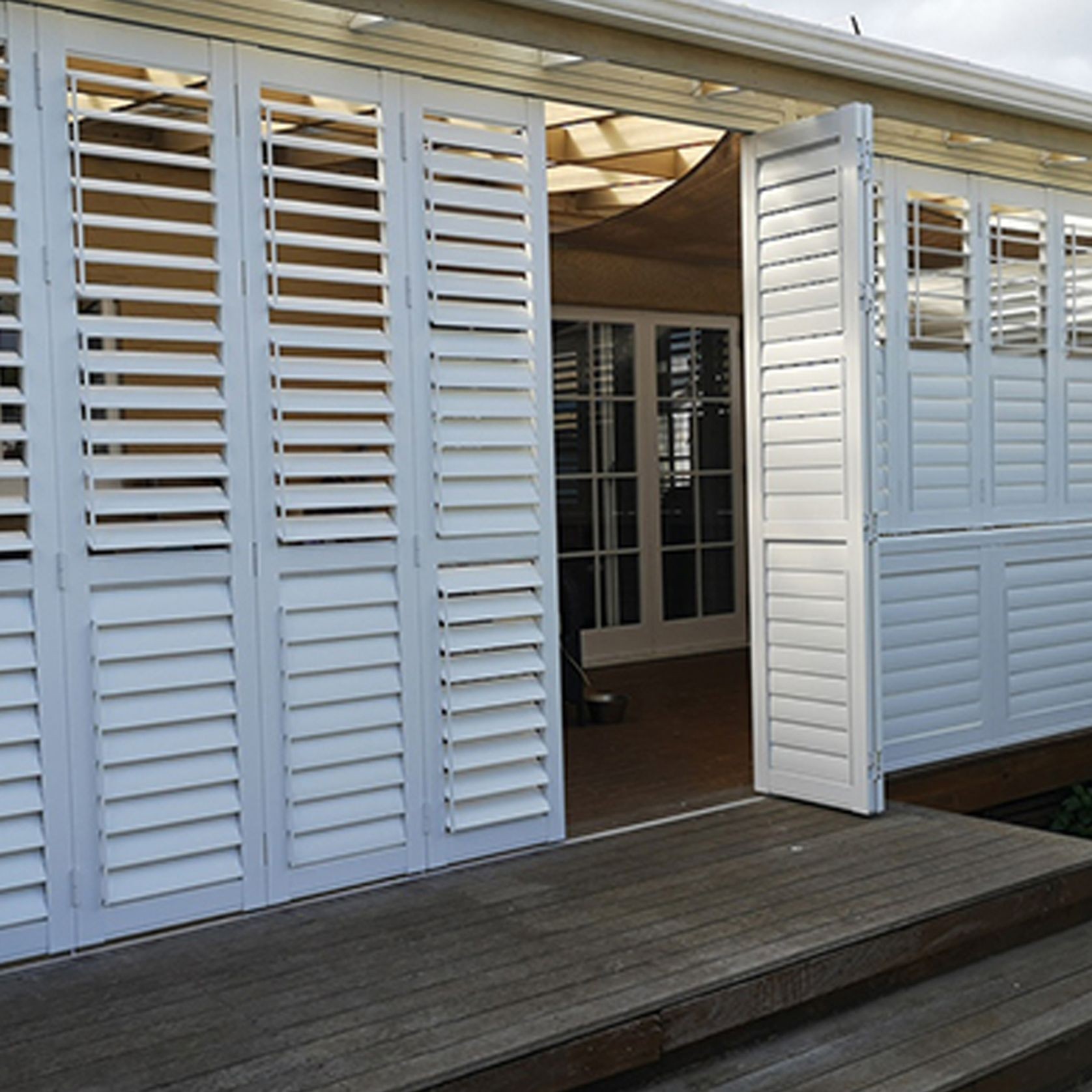 Exterior Bifold Aluminium Shutters ArchiPro NZ