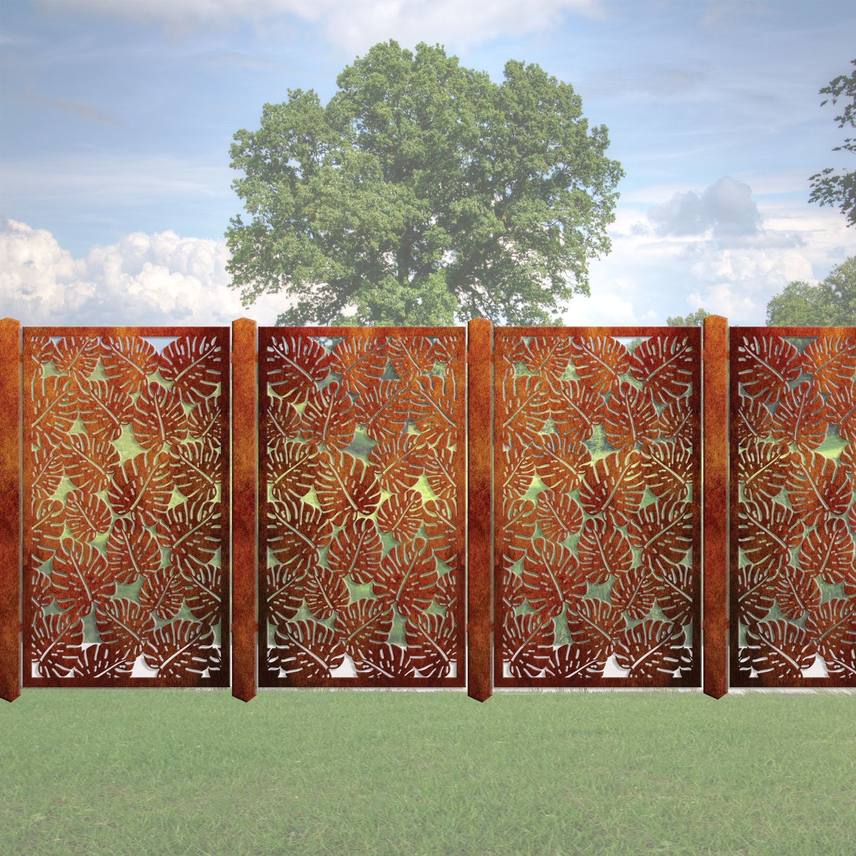 Monstera II Lasercut Fence Panels ArchiPro NZ
