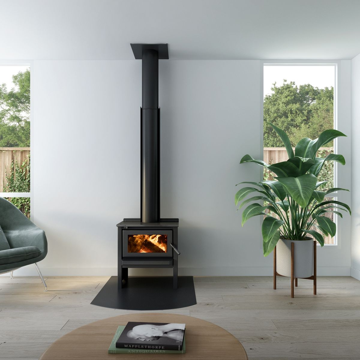 Maxen Henley 250 Freestanding Wood Fireplace ArchiPro NZ