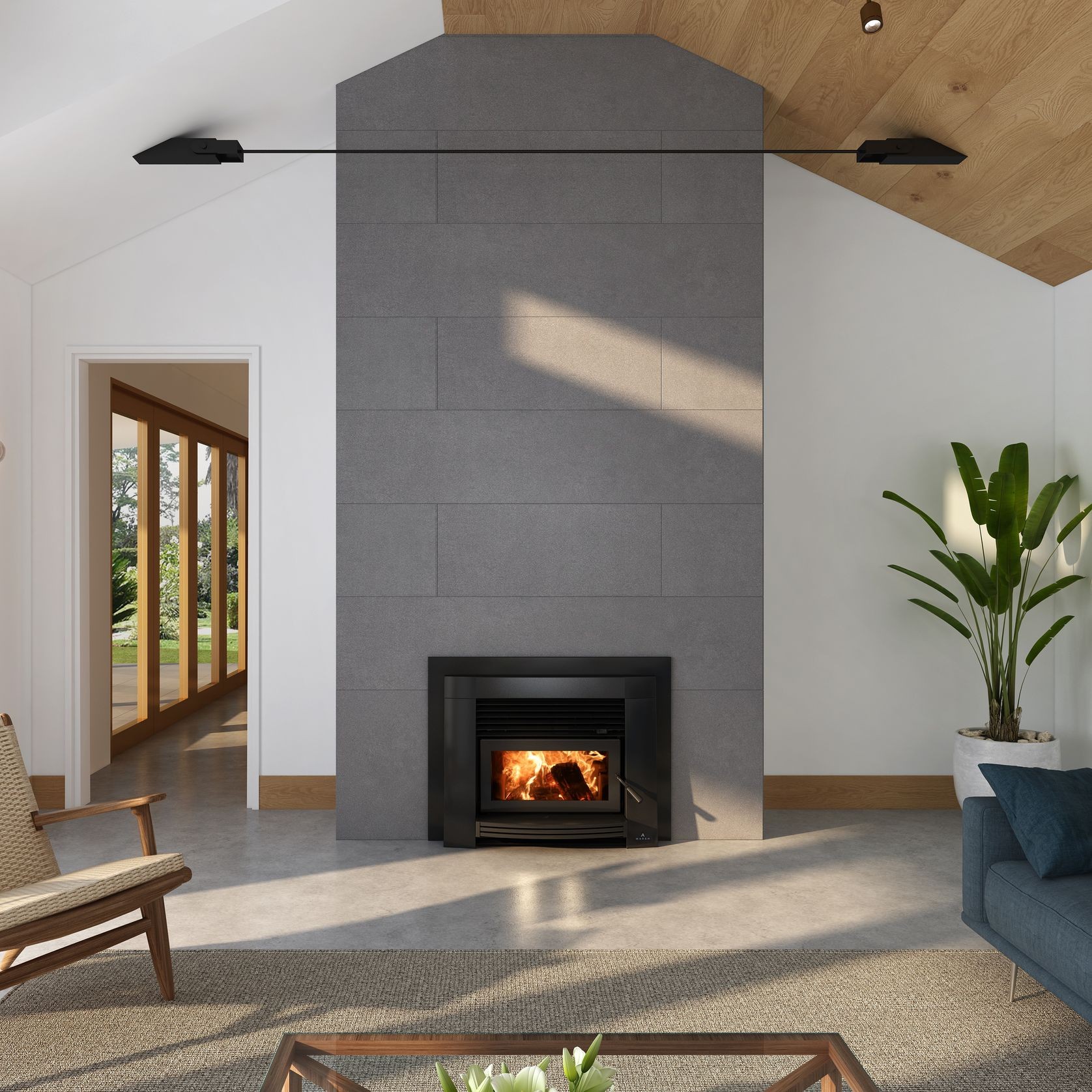 Maxen Forbury 550 Inbuilt Wood Fireplace gallery detail image