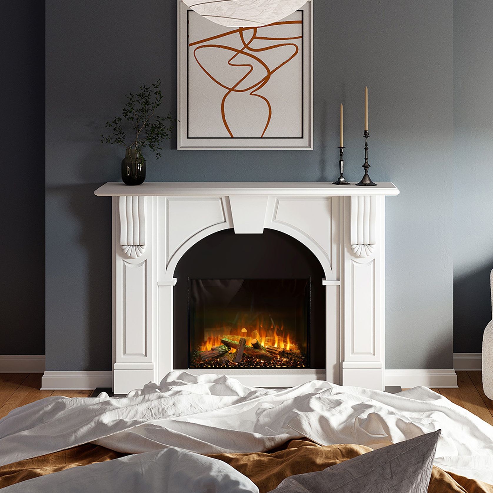 Ambe Square30 Electric Fireplace gallery detail image