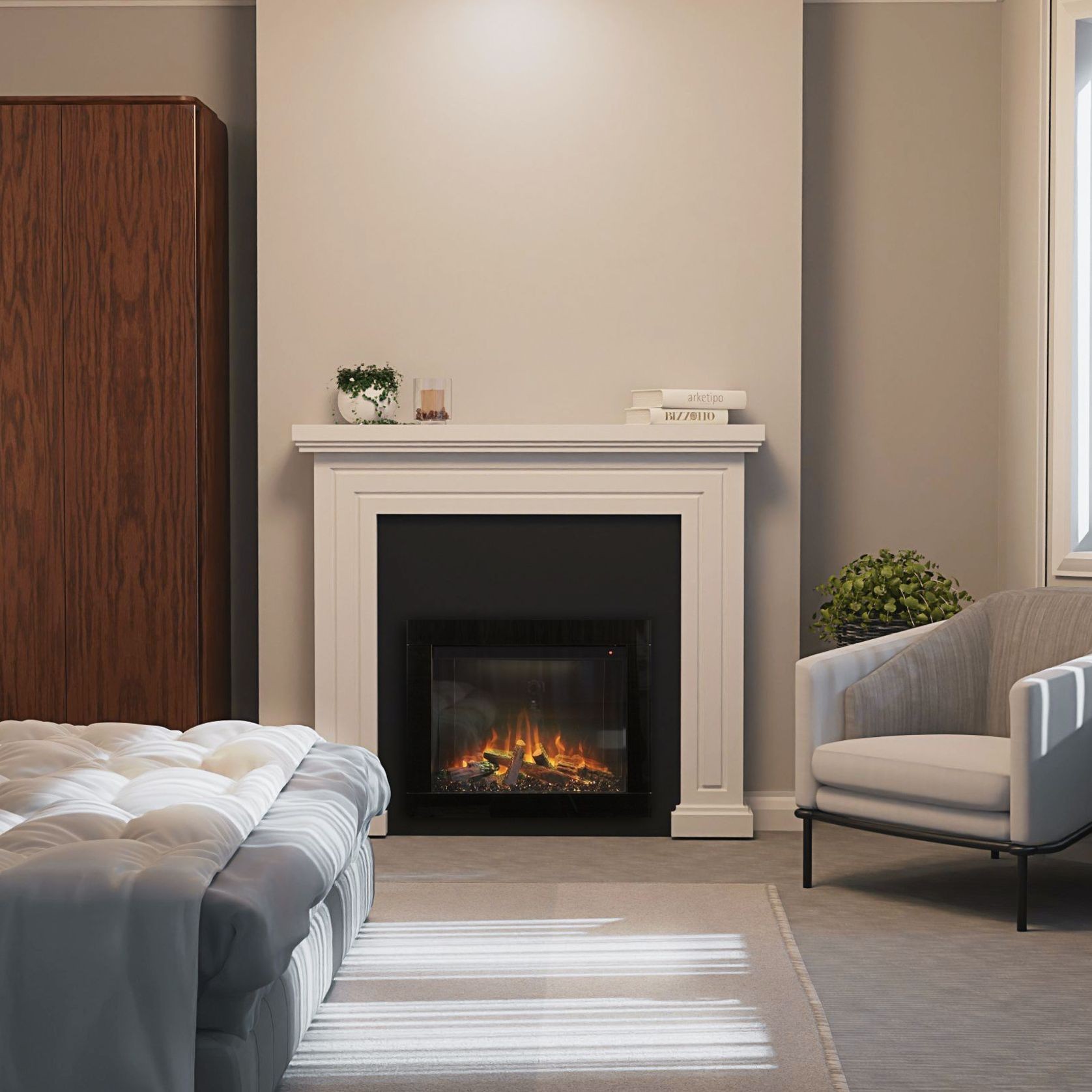 Ambe Square30 Electric Fireplace gallery detail image