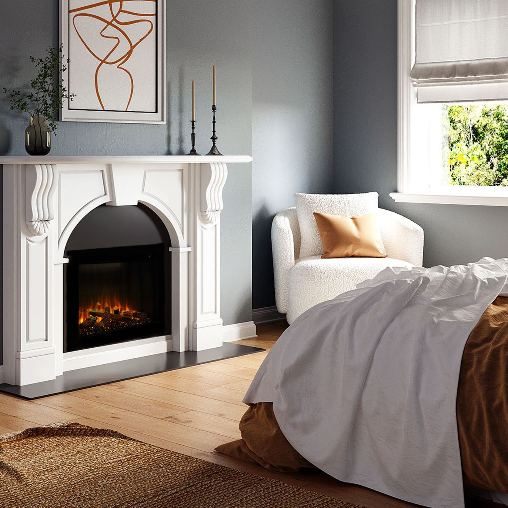 Ambe Square30 Electric Fireplace gallery detail image