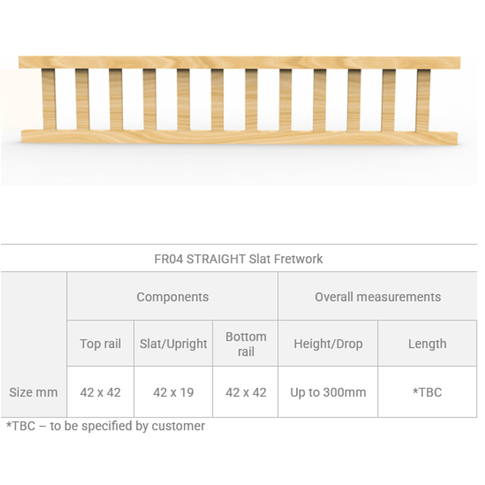 FR04 Straight Slat Exterior Fretwork gallery detail image