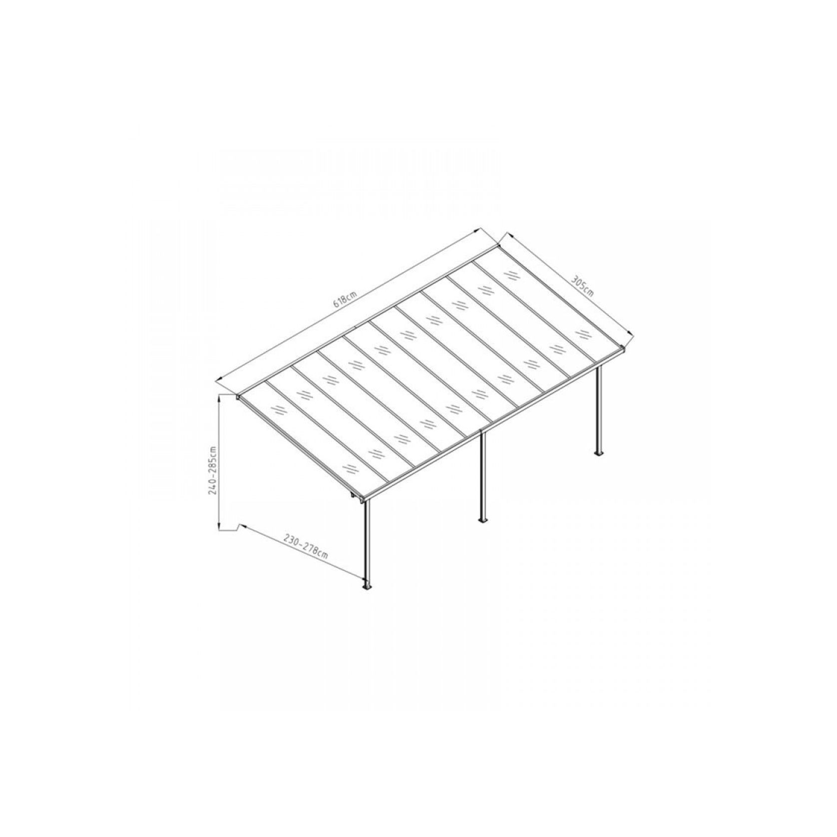 Aluminium Canopy Patio Cover | DTP-BW10B-AKL gallery detail image