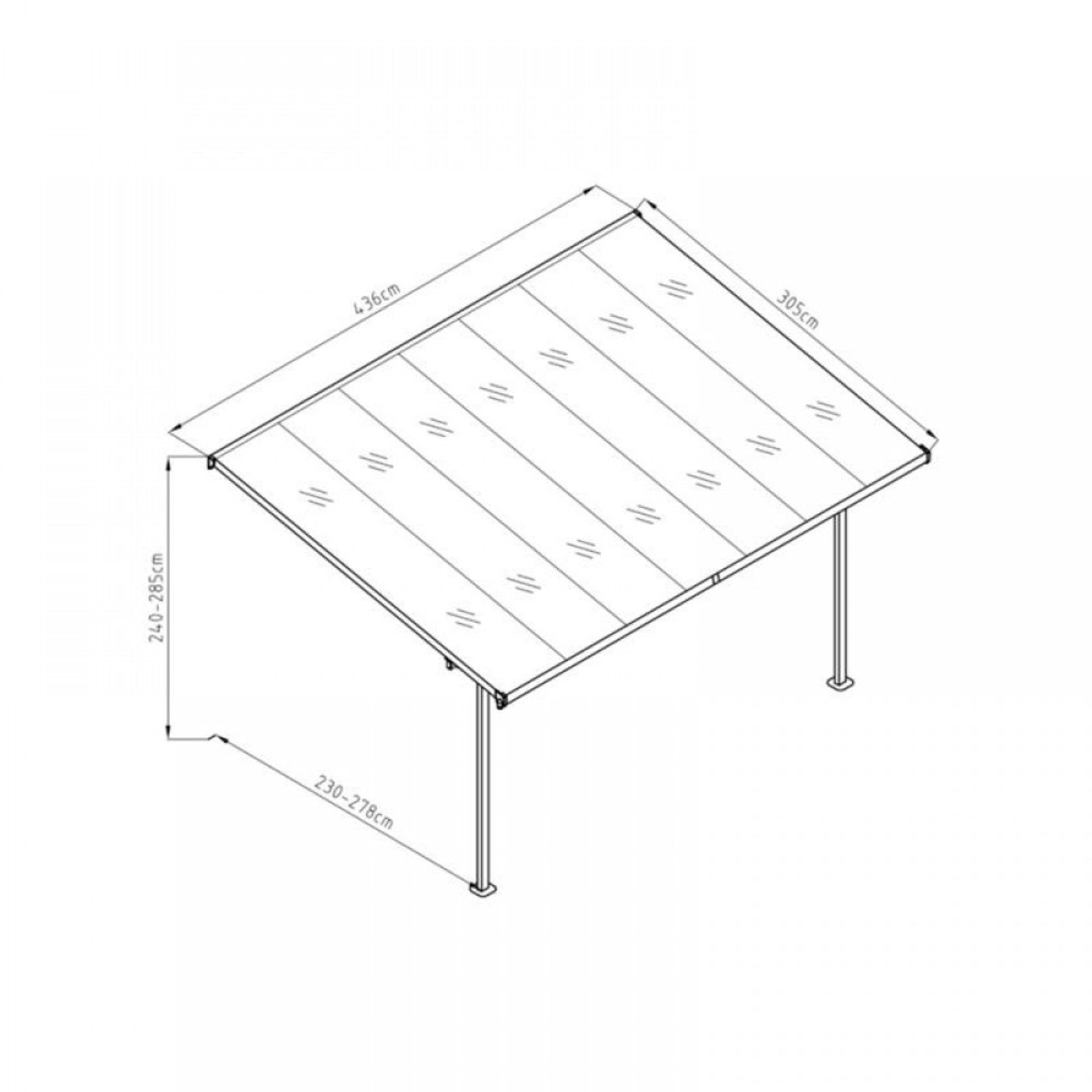 Aluminium Canopy Patio Cover | DTP-BW7B-AKL gallery detail image