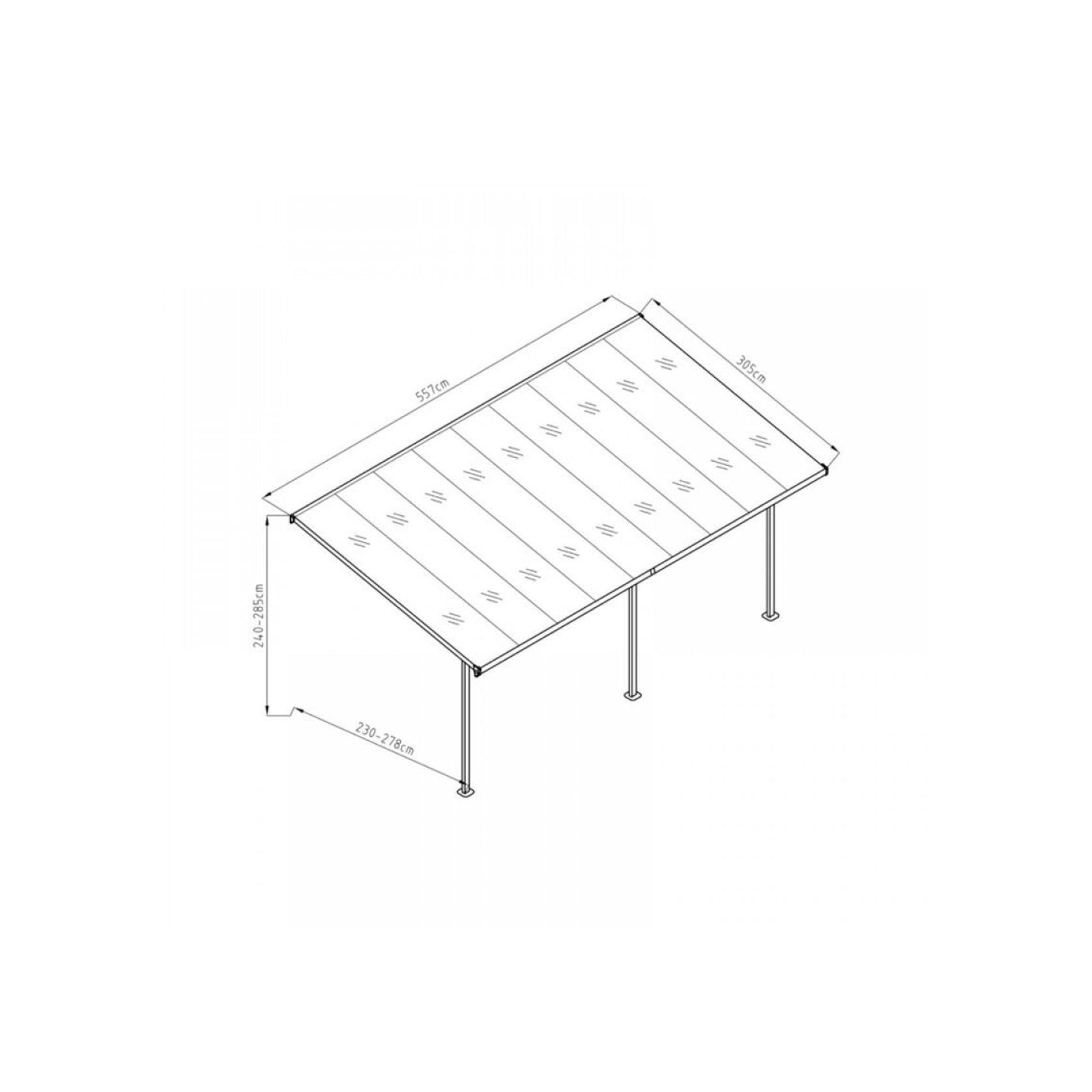 Aluminium Canopy Patio Cover | DTP-BW9B-AKL gallery detail image