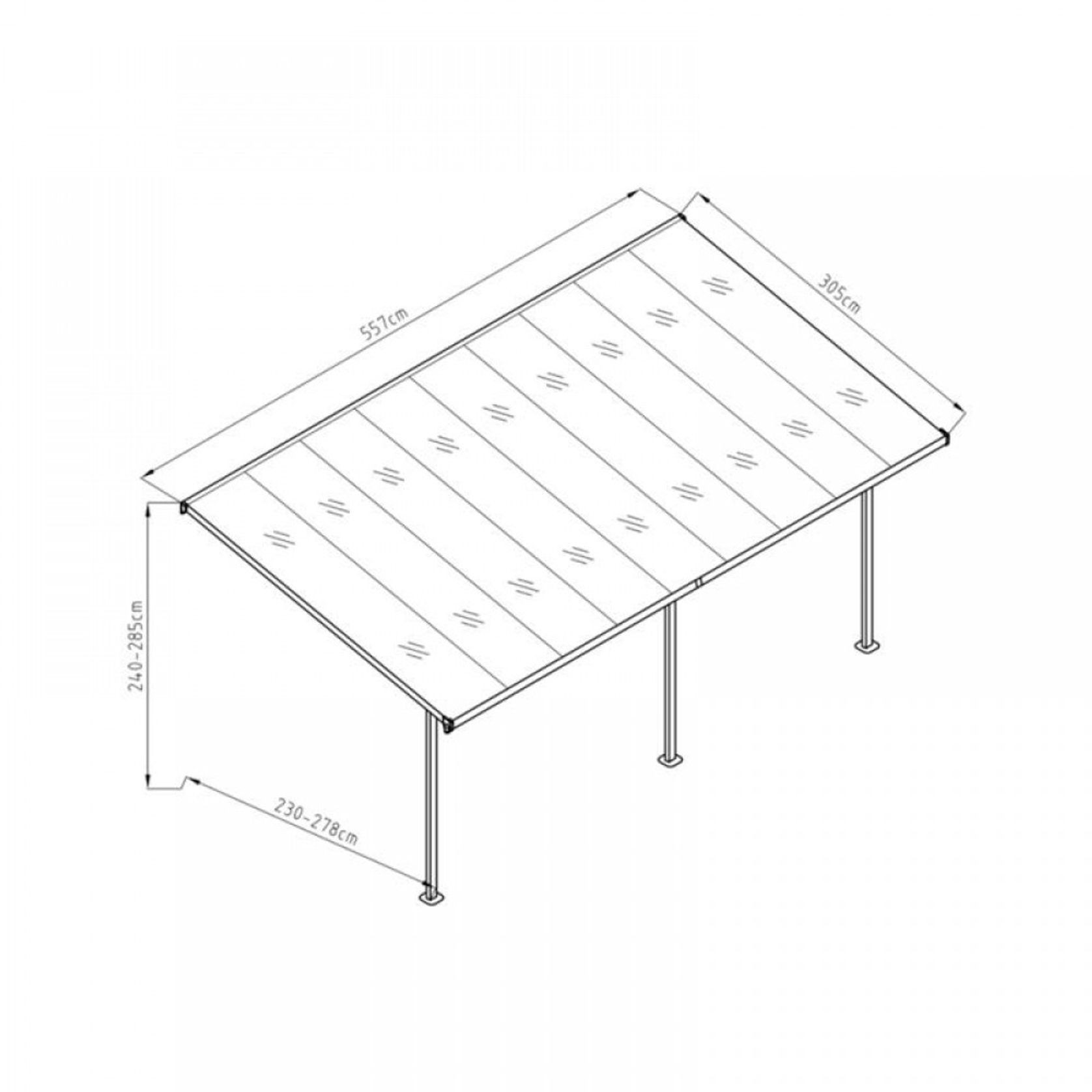 Aluminium Canopy Patio Cover | DTP-BW9B-AKL gallery detail image