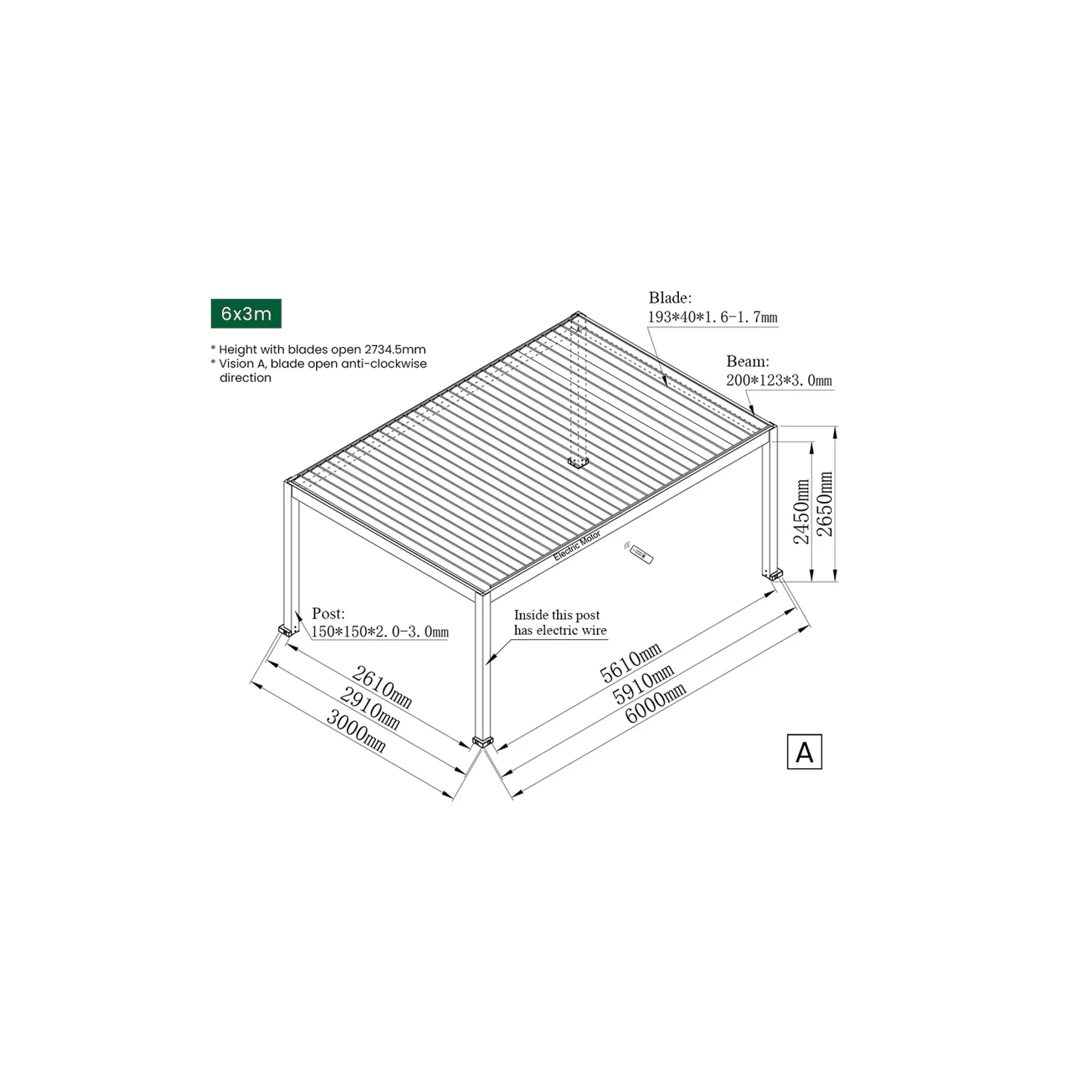 Tasman Motorised Freestanding Louvre Roof gallery detail image