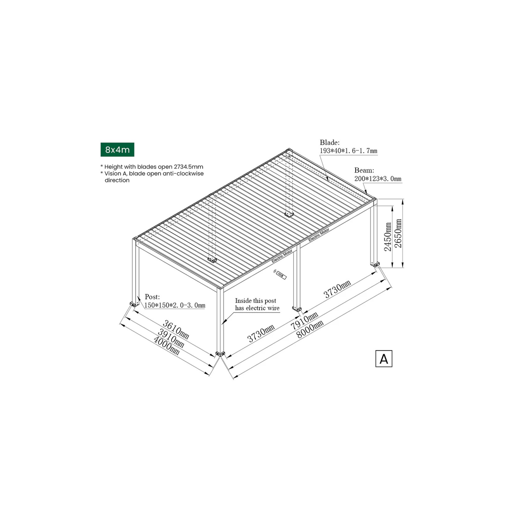 Tasman Motorised Freestanding Louvre Roof gallery detail image