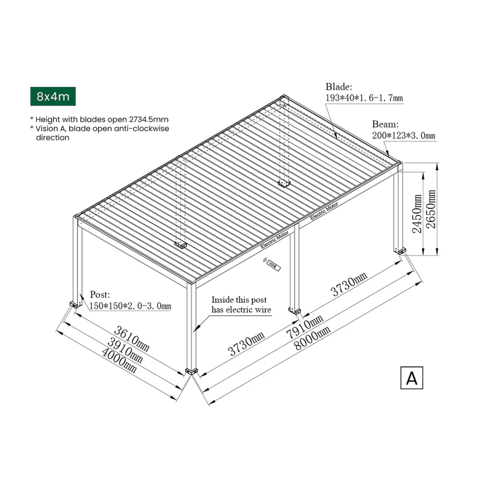 Tasman Motorised Freestanding Louvre Roof gallery detail image