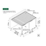 Caribbean Motorised Wall Mounted Louvre Roof Aluminium Pergola gallery detail image