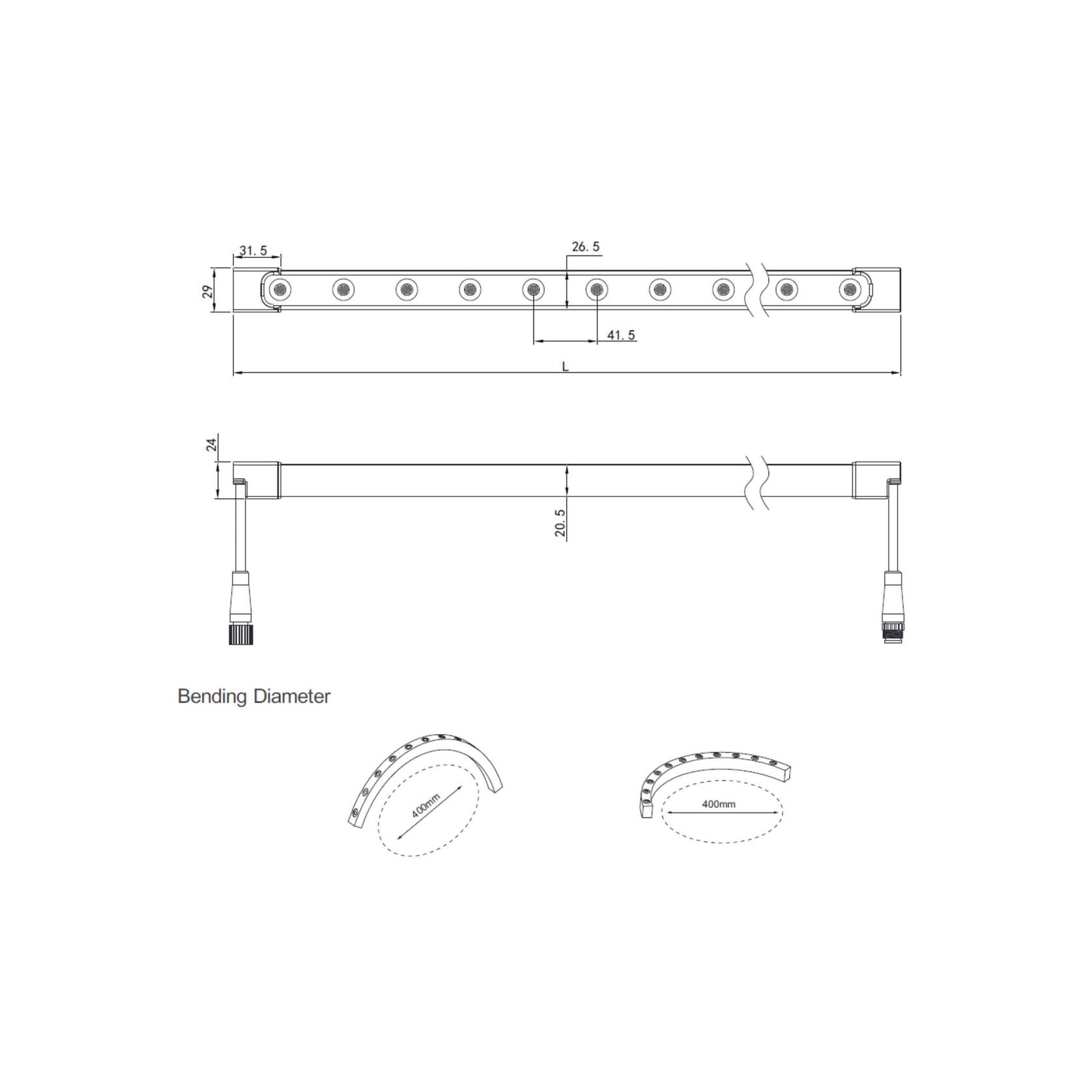 Flexible Linear Wall Washer - RGB & Curved Façade Light gallery detail image