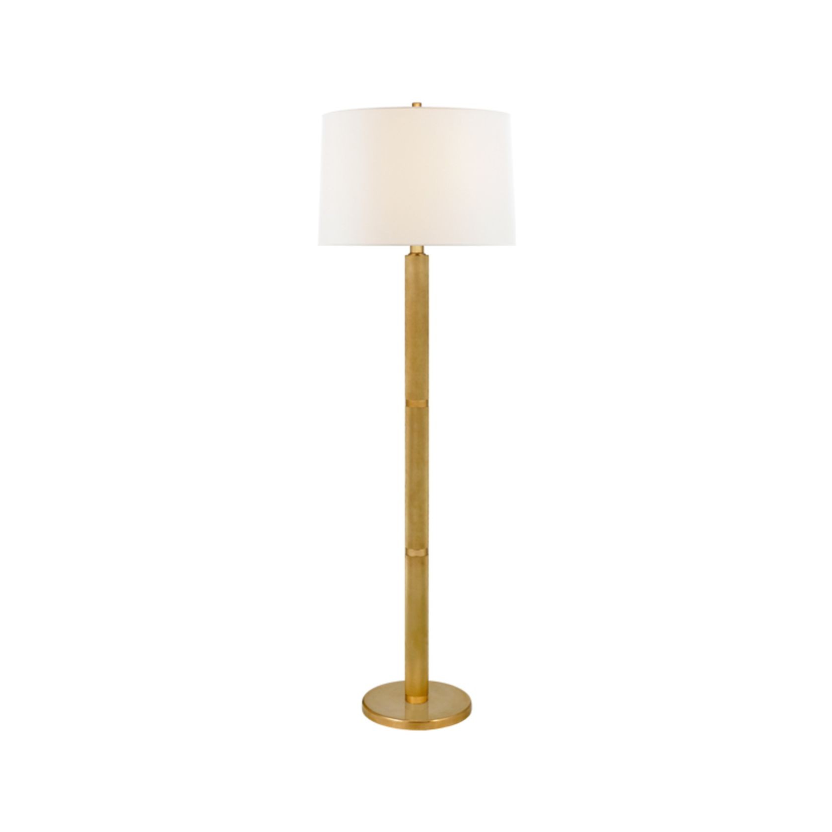 Barrett Large Knurled Floor Lamp – Brass gallery detail image