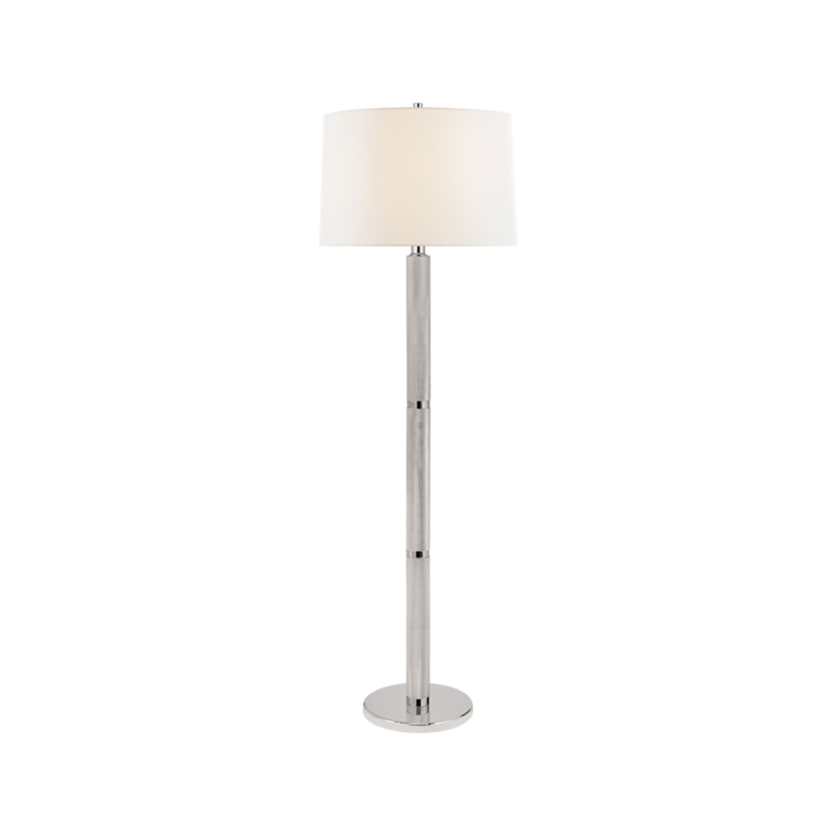 Barrett Large Knurled Floor Lamp – Nickel gallery detail image