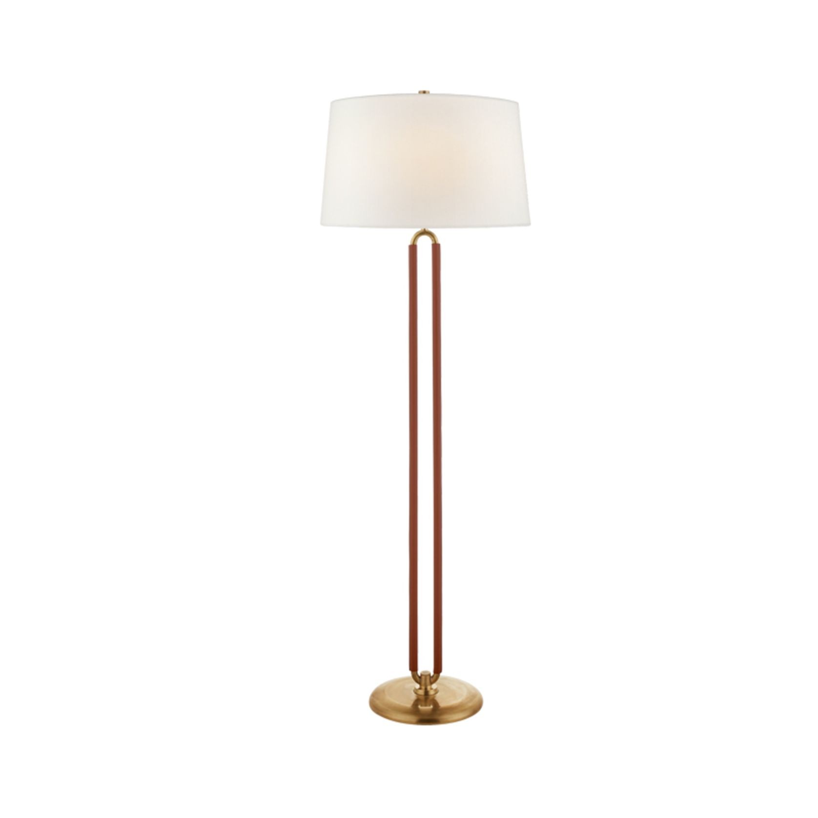 Cody Large Floor Lamp – Natural Brass/Saddle gallery detail image
