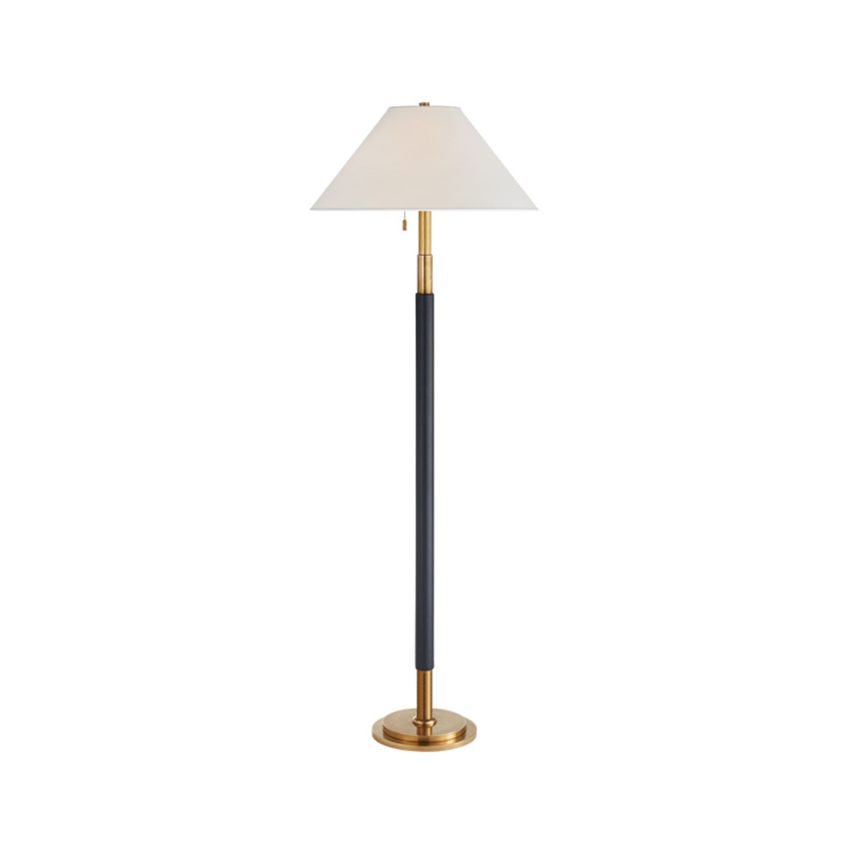 Garner Floor Lamp – Natural Brass/Navy gallery detail image