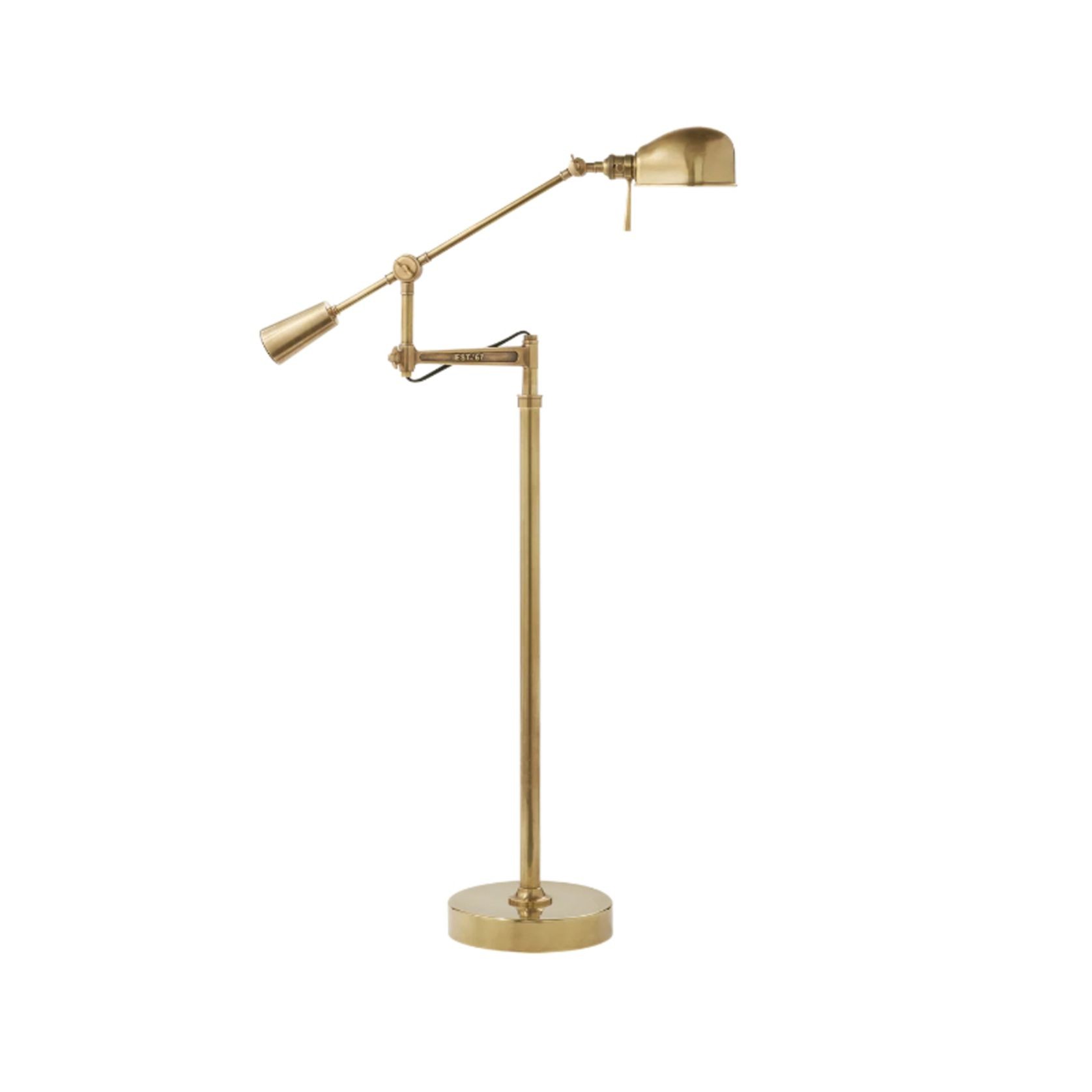 RL ’67 Boom Arm Floor Lamp – Brass gallery detail image