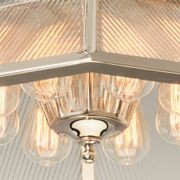 Rivington Medium 8-Paneled Chandelier – Nickel gallery detail image