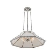 Rivington Medium 8-Paneled Chandelier – Nickel gallery detail image